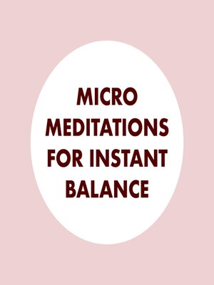 cover image of Micro Meditations for Instant Balance